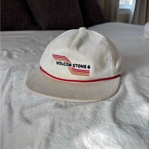 Volcom White Cap with Red Details